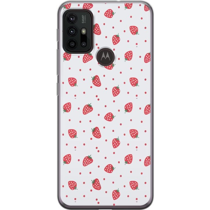 Mobiele hoes voor Motorola Moto G30 met Aardbeien ontwerp in de groep SMARTPHONE & TABLETS / Mobielbescherming / Motorola bij TP E-commerce Nordic AB (A54871)