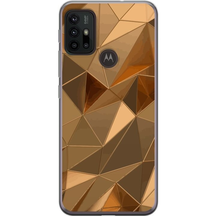 Mobiele hoes voor Motorola Moto G30 met 3D Goud ontwerp in de groep SMARTPHONE & TABLETS / Mobielbescherming / Motorola bij TP E-commerce Nordic AB (A54878)