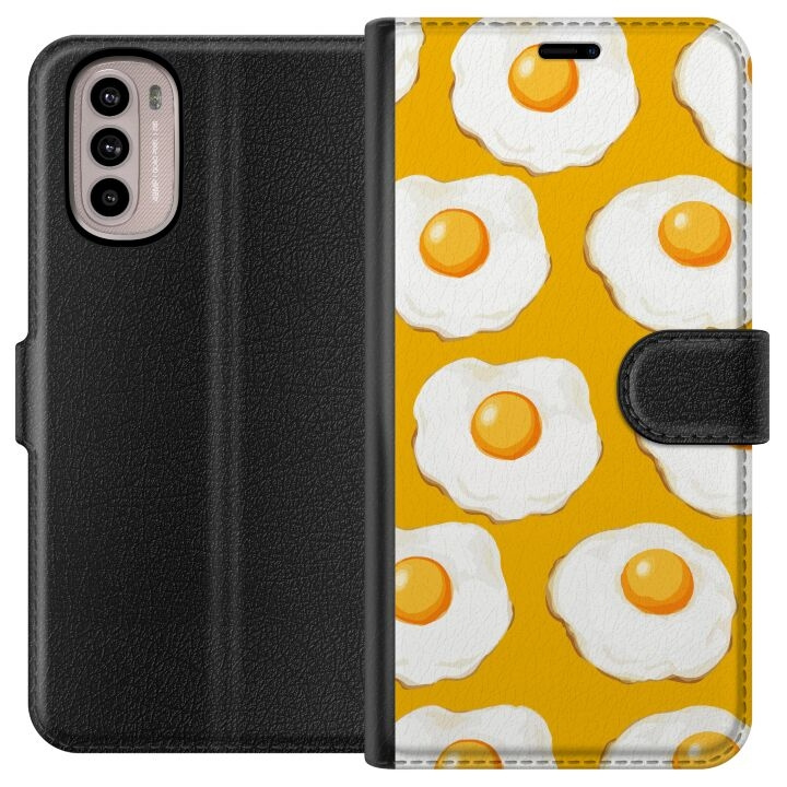 Portemonnee-hoesje voor Motorola Moto G31 met Gebakken ei ontwerp in de groep SMARTPHONE & TABLETS / Mobielbescherming / Motorola bij TP E-commerce Nordic AB (A54883)