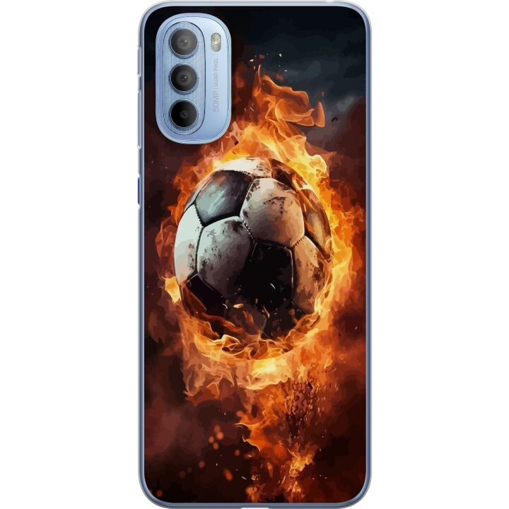 Mobiele hoes voor Motorola Moto G31 met Voetbal ontwerp in de groep SMARTPHONE & TABLETS / Mobielbescherming / Motorola bij TP E-commerce Nordic AB (A54929)