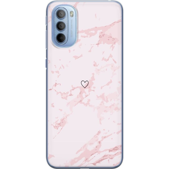 Mobiele hoes voor Motorola Moto G31 met Roze Hart ontwerp in de groep SMARTPHONE & TABLETS / Mobielbescherming / Motorola bij TP E-commerce Nordic AB (A54931)