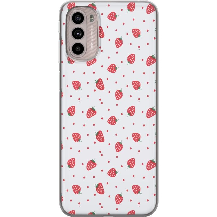 Mobiele hoes voor Motorola Moto G41 met Aardbeien ontwerp in de groep SMARTPHONE & TABLETS / Mobielbescherming / Motorola bij TP E-commerce Nordic AB (A55006)