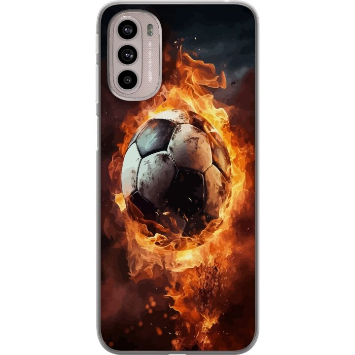 Mobiele hoes voor Motorola Moto G41 met Voetbal ontwerp in de groep SMARTPHONE & TABLETS / Mobielbescherming / Motorola bij TP E-commerce Nordic AB (A55010)