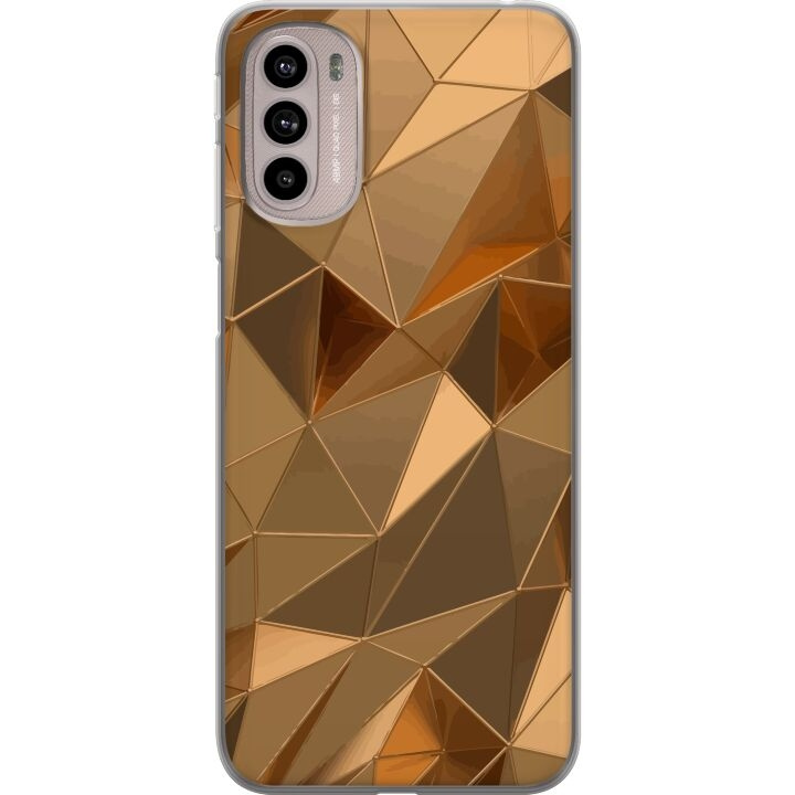 Mobiele hoes voor Motorola Moto G41 met 3D Goud ontwerp in de groep SMARTPHONE & TABLETS / Mobielbescherming / Motorola bij TP E-commerce Nordic AB (A55013)