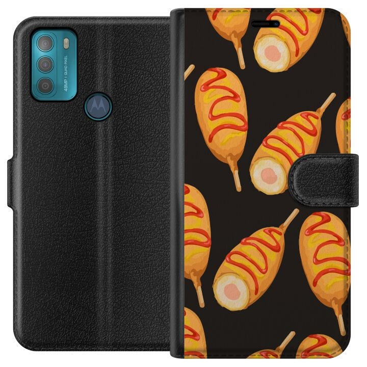 Portemonnee-hoesje voor Motorola Moto G50 met Kippenpoot ontwerp in de groep SMARTPHONE & TABLETS / Mobielbescherming / Motorola bij TP E-commerce Nordic AB (A55025)