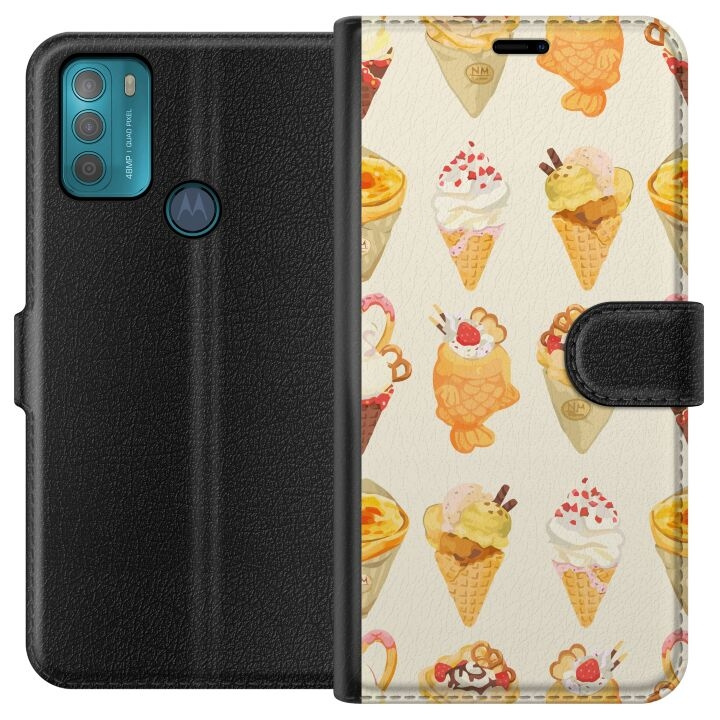 Portemonnee-hoesje voor Motorola Moto G50 met Glasachtig ontwerp in de groep SMARTPHONE & TABLETS / Mobielbescherming / Motorola bij TP E-commerce Nordic AB (A55027)