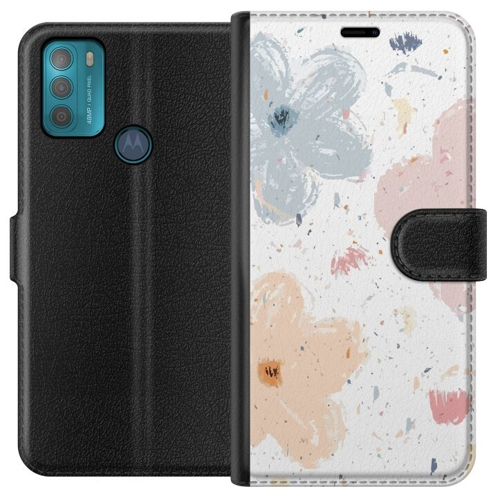 Portemonnee-hoesje voor Motorola Moto G50 met Bloemen ontwerp in de groep SMARTPHONE & TABLETS / Mobielbescherming / Motorola bij TP E-commerce Nordic AB (A55028)