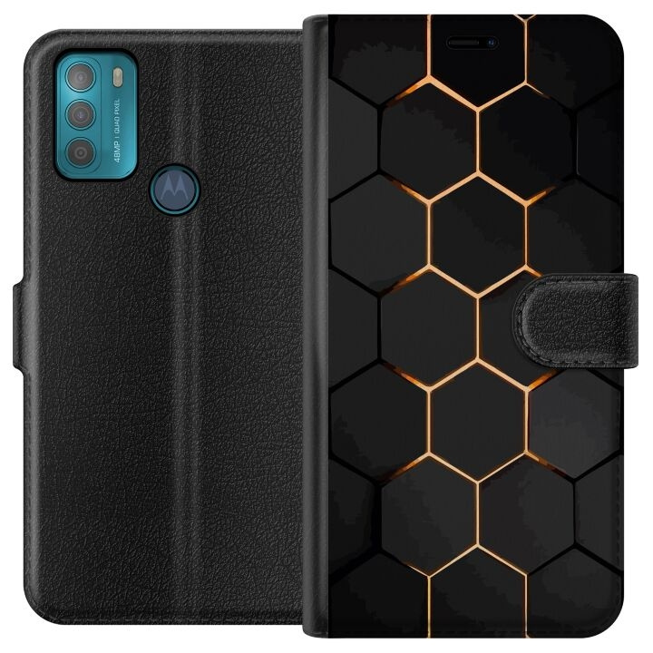 Portemonnee-hoesje voor Motorola Moto G50 met Luxe Patroon ontwerp in de groep SMARTPHONE & TABLETS / Mobielbescherming / Motorola bij TP E-commerce Nordic AB (A55041)