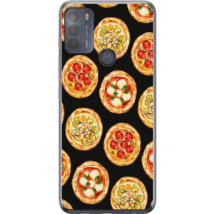 Mobiele hoes voor Motorola Moto G50 met Pizza ontwerp in de groep SMARTPHONE & TABLETS / Mobielbescherming / Motorola bij TP E-commerce Nordic AB (A55056)