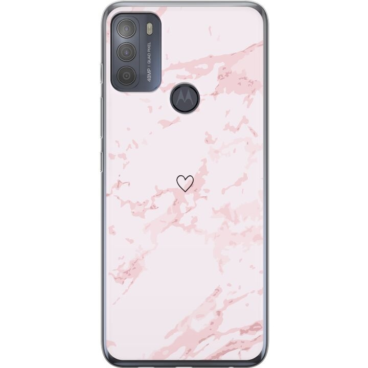 Mobiele hoes voor Motorola Moto G50 met Roze Hart ontwerp in de groep SMARTPHONE & TABLETS / Mobielbescherming / Motorola bij TP E-commerce Nordic AB (A55066)