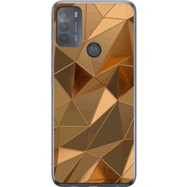 Mobiele hoes voor Motorola Moto G50 met 3D Goud ontwerp in de groep SMARTPHONE & TABLETS / Mobielbescherming / Motorola bij TP E-commerce Nordic AB (A55067)