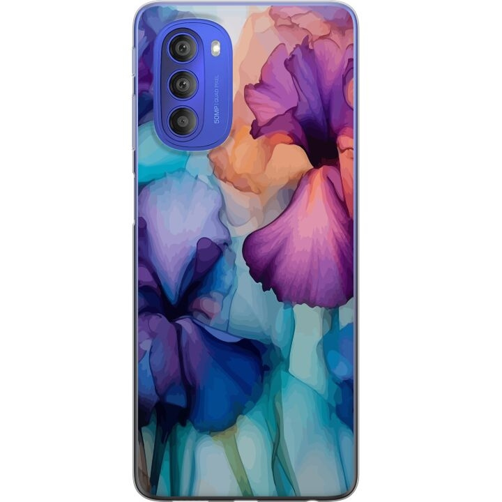 Mobiele hoes voor Motorola Moto G51 5G met Magische bloemen ontwerp in de groep SMARTPHONE & TABLETS / Mobielbescherming / Motorola bij TP E-commerce Nordic AB (A55073)