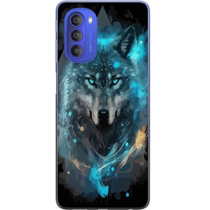 Mobiele hoes voor Motorola Moto G51 5G met Wolf ontwerp in de groep SMARTPHONE & TABLETS / Mobielbescherming / Motorola bij TP E-commerce Nordic AB (A55075)