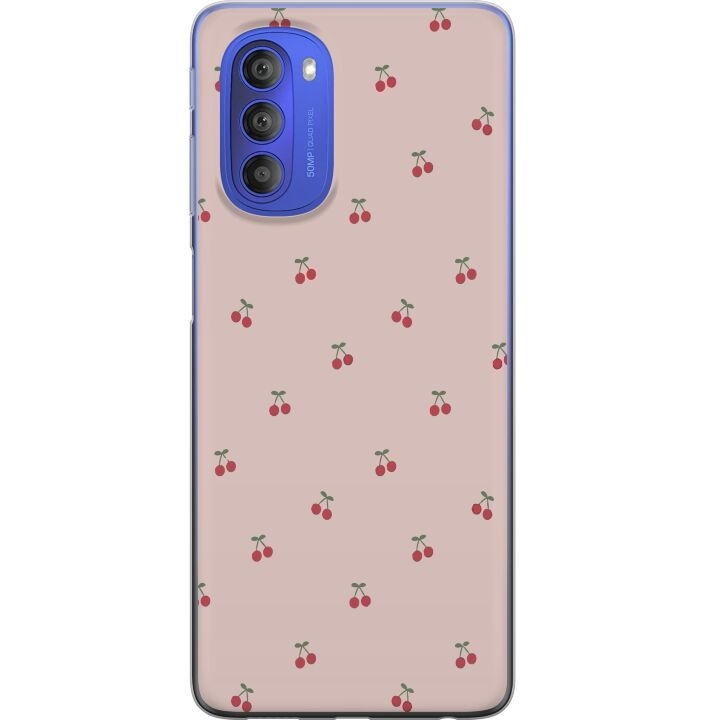 Mobiele hoes voor Motorola Moto G51 5G met Kersen ontwerp in de groep SMARTPHONE & TABLETS / Mobielbescherming / Motorola bij TP E-commerce Nordic AB (A55077)