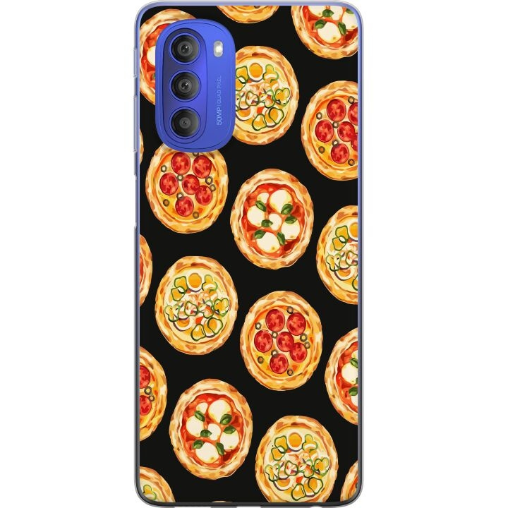 Mobiele hoes voor Motorola Moto G51 5G met Pizza ontwerp in de groep SMARTPHONE & TABLETS / Mobielbescherming / Motorola bij TP E-commerce Nordic AB (A55083)