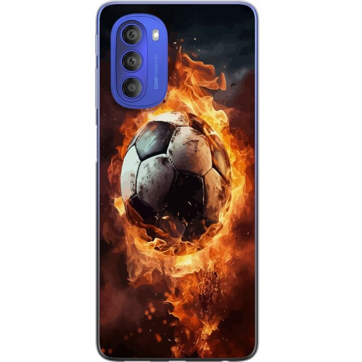 Mobiele hoes voor Motorola Moto G51 5G met Voetbal ontwerp in de groep SMARTPHONE & TABLETS / Mobielbescherming / Motorola bij TP E-commerce Nordic AB (A55091)