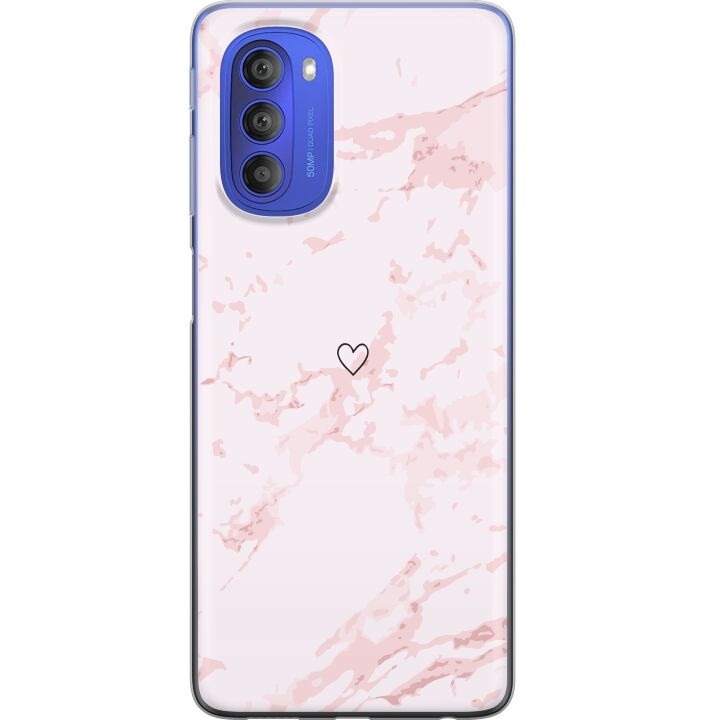 Mobiele hoes voor Motorola Moto G51 5G met Roze Hart ontwerp in de groep SMARTPHONE & TABLETS / Mobielbescherming / Motorola bij TP E-commerce Nordic AB (A55093)