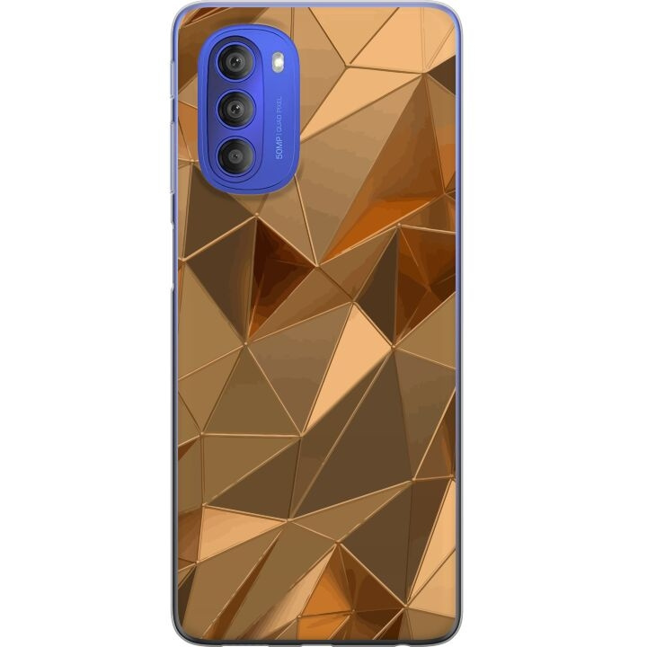 Mobiele hoes voor Motorola Moto G51 5G met 3D Goud ontwerp in de groep SMARTPHONE & TABLETS / Mobielbescherming / Motorola bij TP E-commerce Nordic AB (A55094)