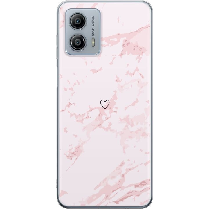 Mobiele hoes voor Motorola Moto G53 met Roze Hart ontwerp in de groep SMARTPHONE & TABLETS / Mobielbescherming / Motorola bij TP E-commerce Nordic AB (A55147)