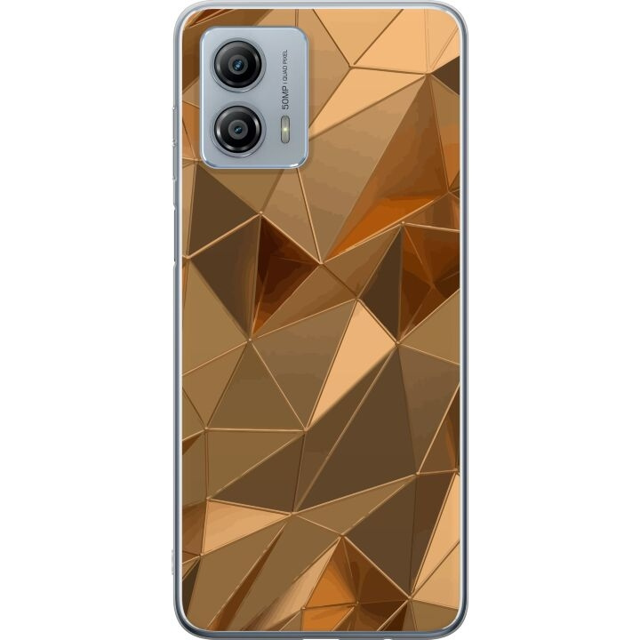 Mobiele hoes voor Motorola Moto G53 met 3D Goud ontwerp in de groep SMARTPHONE & TABLETS / Mobielbescherming / Motorola bij TP E-commerce Nordic AB (A55148)