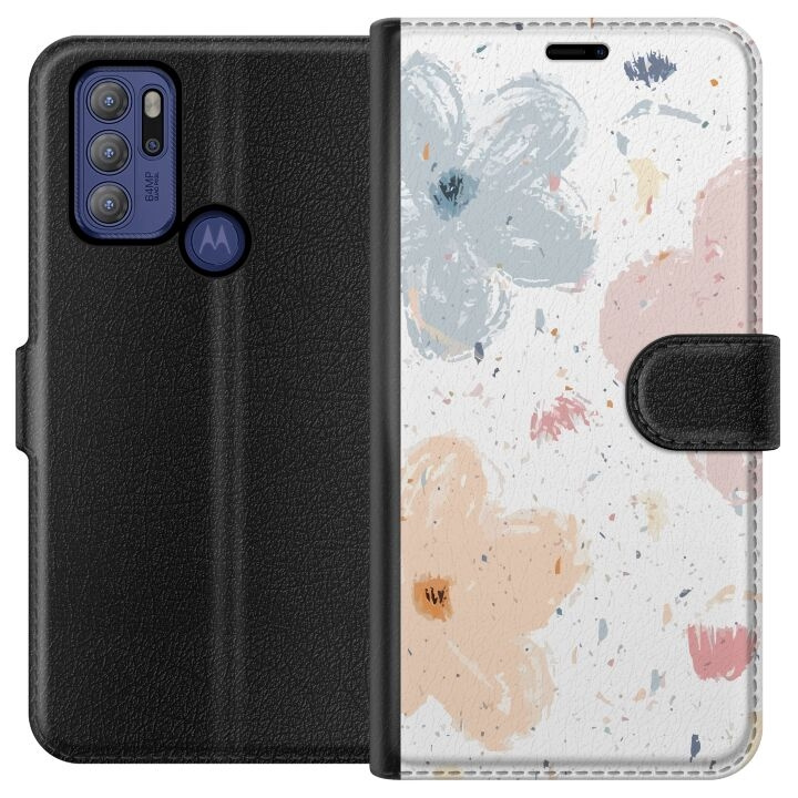 Portemonnee-hoesje voor Motorola Moto G60S met Bloemen ontwerp in de groep SMARTPHONE & TABLETS / Mobielbescherming / Motorola bij TP E-commerce Nordic AB (A55190)