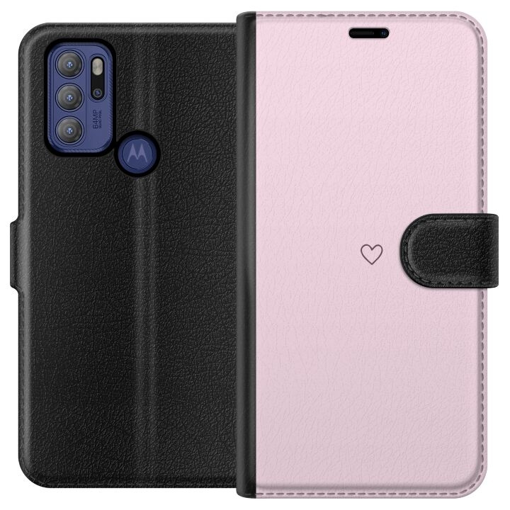 Portemonnee-hoesje voor Motorola Moto G60S met Hart ontwerp in de groep SMARTPHONE & TABLETS / Mobielbescherming / Motorola bij TP E-commerce Nordic AB (A55197)