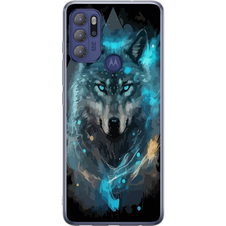 Mobiele hoes voor Motorola Moto G60S met Wolf ontwerp in de groep SMARTPHONE & TABLETS / Mobielbescherming / Motorola bij TP E-commerce Nordic AB (A55210)