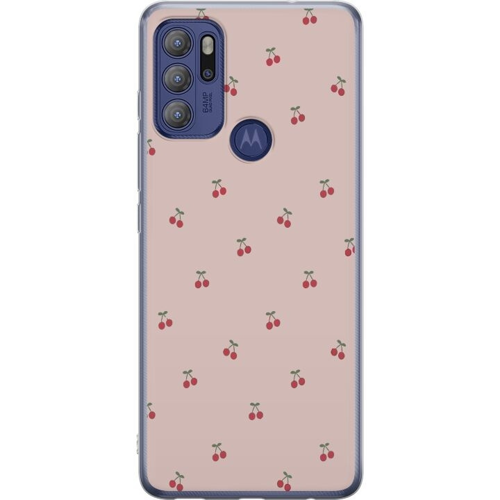 Mobiele hoes voor Motorola Moto G60S met Kersen ontwerp in de groep SMARTPHONE & TABLETS / Mobielbescherming / Motorola bij TP E-commerce Nordic AB (A55212)