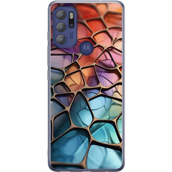 Mobiele hoes voor Motorola Moto G60S met Metallic patroon ontwerp in de groep SMARTPHONE & TABLETS / Mobielbescherming / Motorola bij TP E-commerce Nordic AB (A55215)