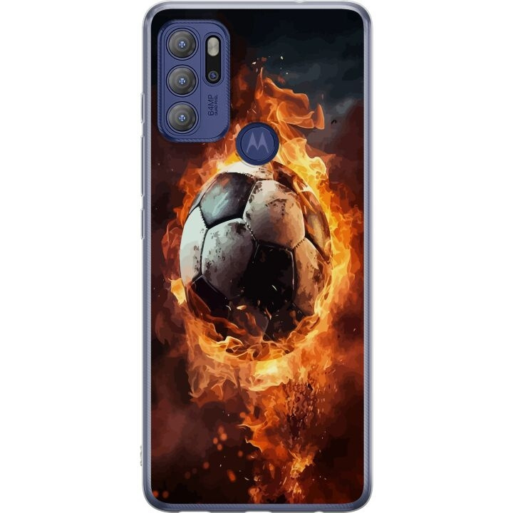 Mobiele hoes voor Motorola Moto G60S met Voetbal ontwerp in de groep SMARTPHONE & TABLETS / Mobielbescherming / Motorola bij TP E-commerce Nordic AB (A55226)