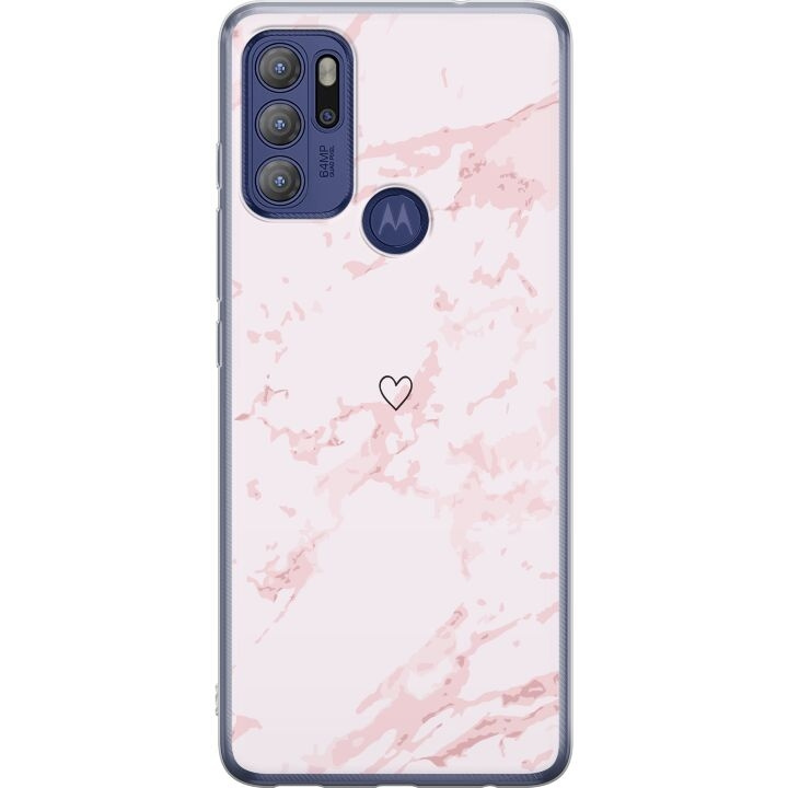 Mobiele hoes voor Motorola Moto G60S met Roze Hart ontwerp in de groep SMARTPHONE & TABLETS / Mobielbescherming / Motorola bij TP E-commerce Nordic AB (A55228)