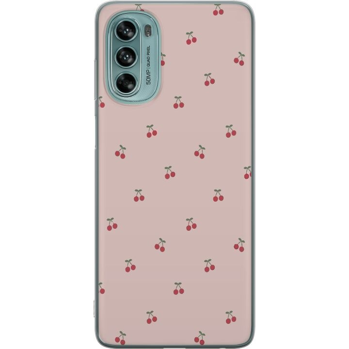 Mobiele hoes voor Motorola Moto G62 5G met Kersen ontwerp in de groep SMARTPHONE & TABLETS / Mobielbescherming / Motorola bij TP E-commerce Nordic AB (A55239)