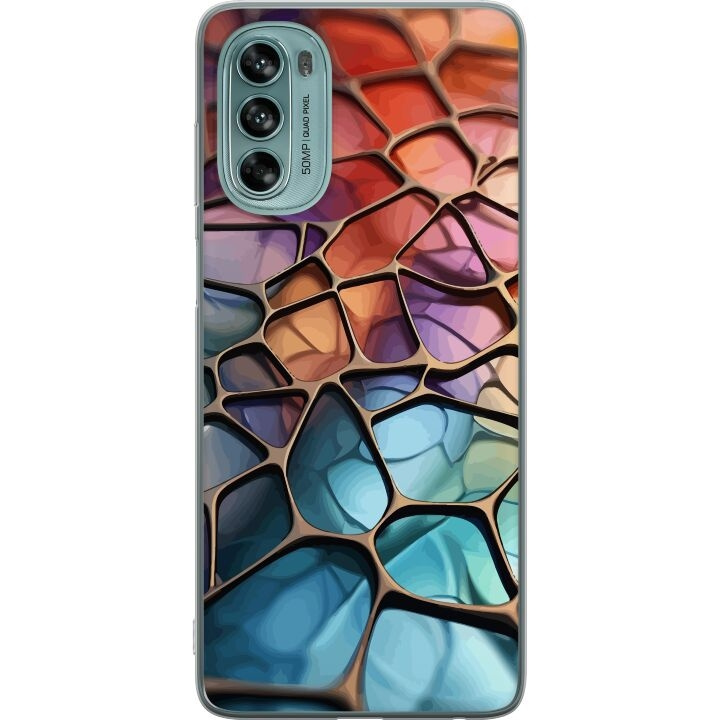 Mobiele hoes voor Motorola Moto G62 5G met Metallic patroon ontwerp in de groep SMARTPHONE & TABLETS / Mobielbescherming / Motorola bij TP E-commerce Nordic AB (A55242)