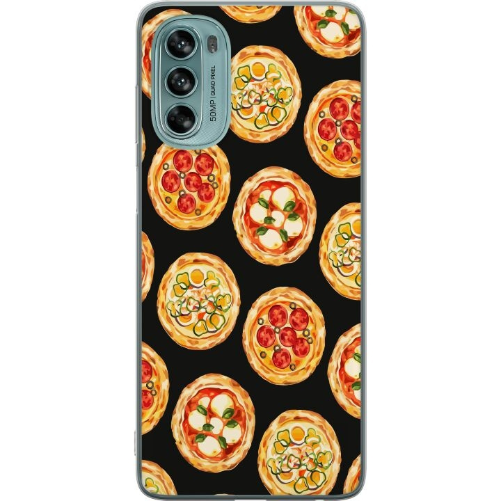 Mobiele hoes voor Motorola Moto G62 5G met Pizza ontwerp in de groep SMARTPHONE & TABLETS / Mobielbescherming / Motorola bij TP E-commerce Nordic AB (A55245)