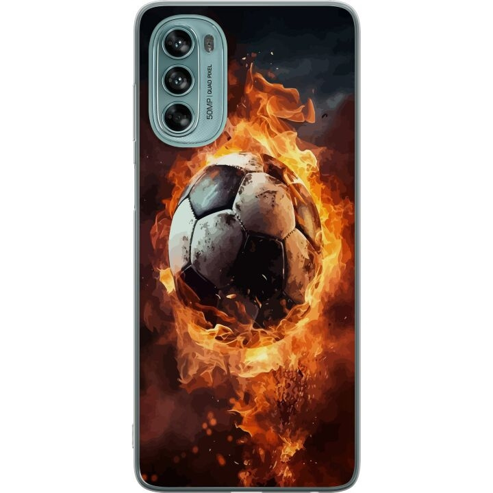 Mobiele hoes voor Motorola Moto G62 5G met Voetbal ontwerp in de groep SMARTPHONE & TABLETS / Mobielbescherming / Motorola bij TP E-commerce Nordic AB (A55253)