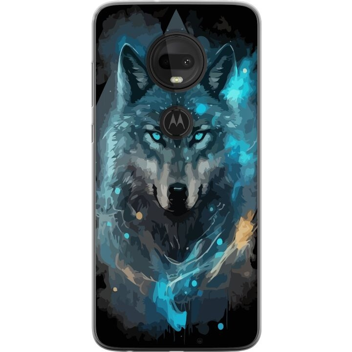 Mobiele hoes voor Motorola Moto G7 met Wolf ontwerp in de groep SMARTPHONE & TABLETS / Mobielbescherming / Motorola bij TP E-commerce Nordic AB (A55264)