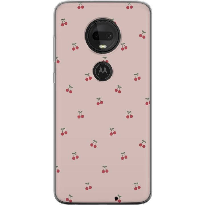 Mobiele hoes voor Motorola Moto G7 met Kersen ontwerp in de groep SMARTPHONE & TABLETS / Mobielbescherming / Motorola bij TP E-commerce Nordic AB (A55266)