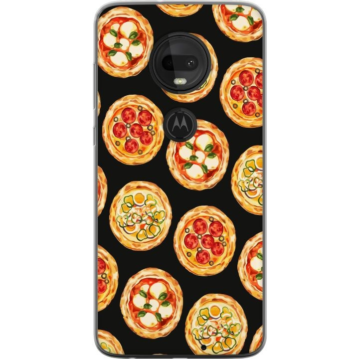 Mobiele hoes voor Motorola Moto G7 met Pizza ontwerp in de groep SMARTPHONE & TABLETS / Mobielbescherming / Motorola bij TP E-commerce Nordic AB (A55272)