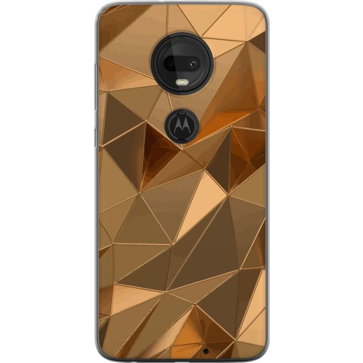 Mobiele hoes voor Motorola Moto G7 met 3D Goud ontwerp in de groep SMARTPHONE & TABLETS / Mobielbescherming / Motorola bij TP E-commerce Nordic AB (A55283)