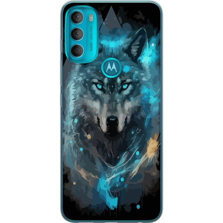 Mobiele hoes voor Motorola Moto G71 5G met Wolf ontwerp in de groep SMARTPHONE & TABLETS / Mobielbescherming / Motorola bij TP E-commerce Nordic AB (A55291)