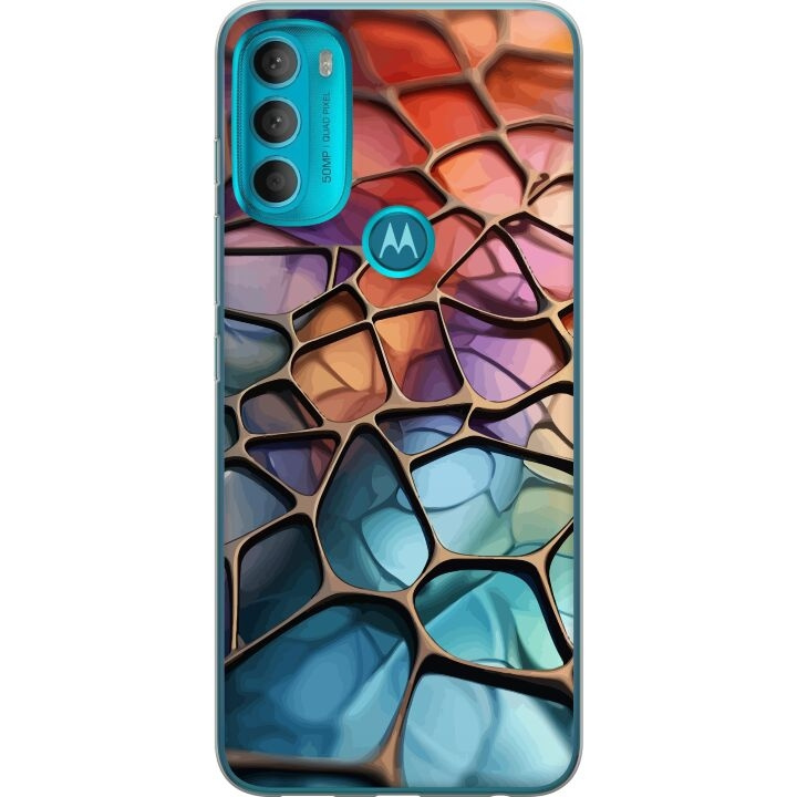 Mobiele hoes voor Motorola Moto G71 5G met Metallic patroon ontwerp in de groep SMARTPHONE & TABLETS / Mobielbescherming / Motorola bij TP E-commerce Nordic AB (A55296)