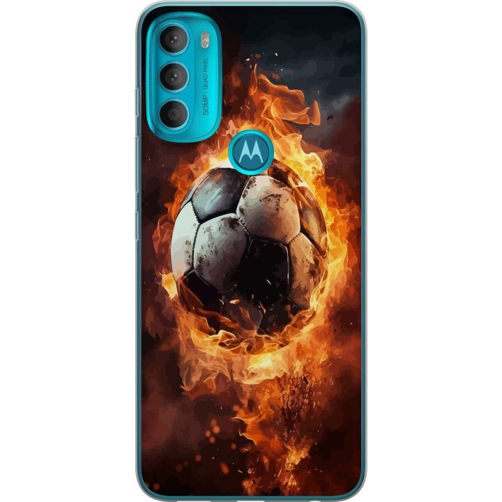 Mobiele hoes voor Motorola Moto G71 5G met Voetbal ontwerp in de groep SMARTPHONE & TABLETS / Mobielbescherming / Motorola bij TP E-commerce Nordic AB (A55307)