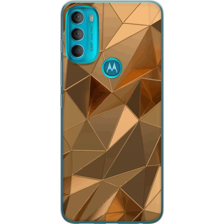 Mobiele hoes voor Motorola Moto G71 5G met 3D Goud ontwerp in de groep SMARTPHONE & TABLETS / Mobielbescherming / Motorola bij TP E-commerce Nordic AB (A55310)