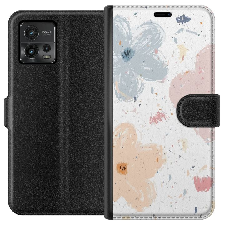 Portemonnee-hoesje voor Motorola Moto G72 met Bloemen ontwerp in de groep SMARTPHONE & TABLETS / Mobielbescherming / Motorola bij TP E-commerce Nordic AB (A55325)