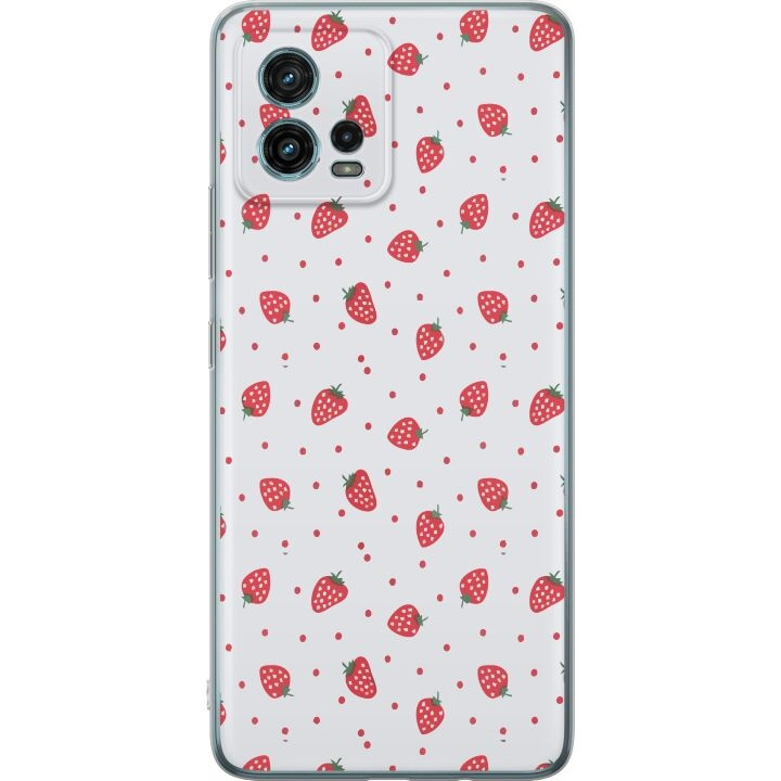 Mobiele hoes voor Motorola Moto G72 met Aardbeien ontwerp in de groep SMARTPHONE & TABLETS / Mobielbescherming / Motorola bij TP E-commerce Nordic AB (A55357)