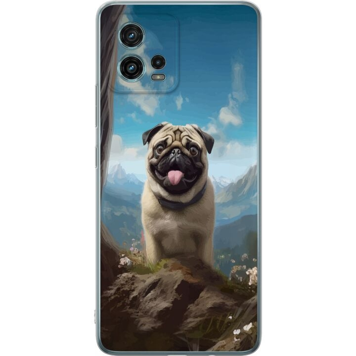 Mobiele hoes voor Motorola Moto G72 met Blije Hond ontwerp in de groep SMARTPHONE & TABLETS / Mobielbescherming / Motorola bij TP E-commerce Nordic AB (A55358)