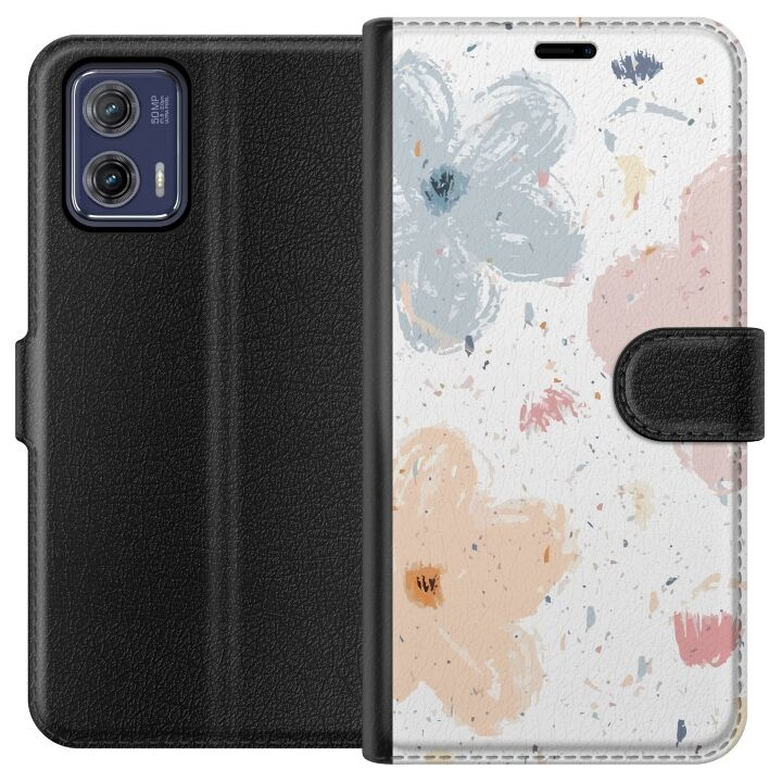 Portemonnee-hoesje voor Motorola Moto G73 met Bloemen ontwerp in de groep SMARTPHONE & TABLETS / Mobielbescherming / Motorola bij TP E-commerce Nordic AB (A55379)