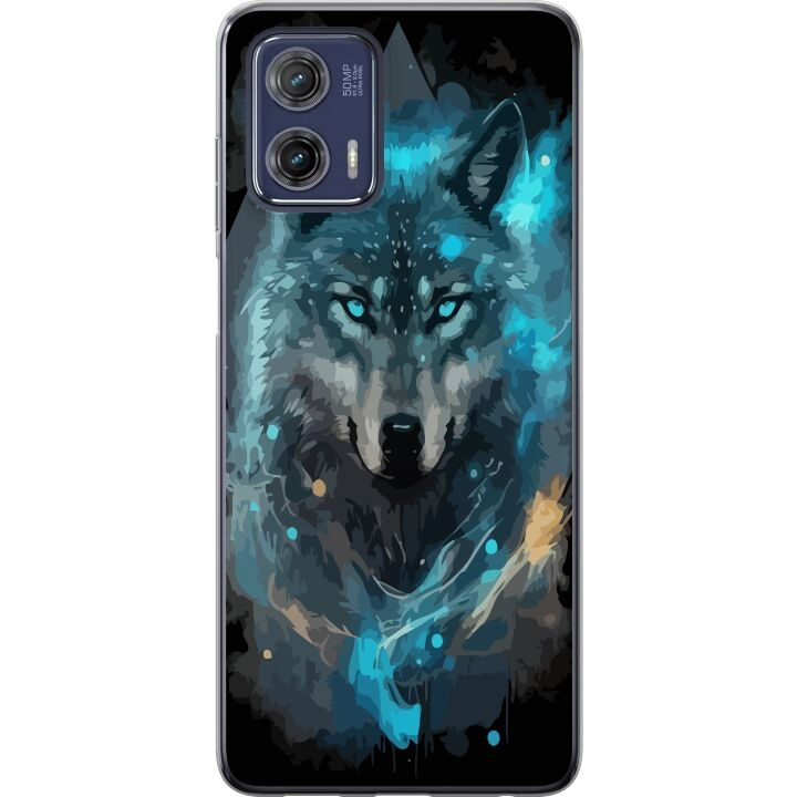 Mobiele hoes voor Motorola Moto G73 met Wolf ontwerp in de groep SMARTPHONE & TABLETS / Mobielbescherming / Motorola bij TP E-commerce Nordic AB (A55399)