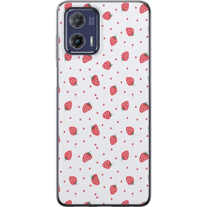 Mobiele hoes voor Motorola Moto G73 met Aardbeien ontwerp in de groep SMARTPHONE & TABLETS / Mobielbescherming / Motorola bij TP E-commerce Nordic AB (A55411)