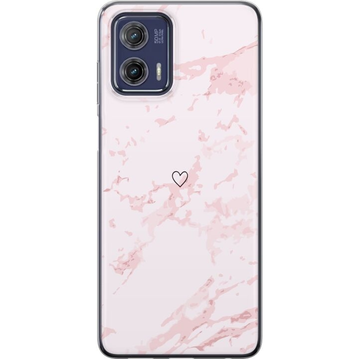 Mobiele hoes voor Motorola Moto G73 met Roze Hart ontwerp in de groep SMARTPHONE & TABLETS / Mobielbescherming / Motorola bij TP E-commerce Nordic AB (A55417)